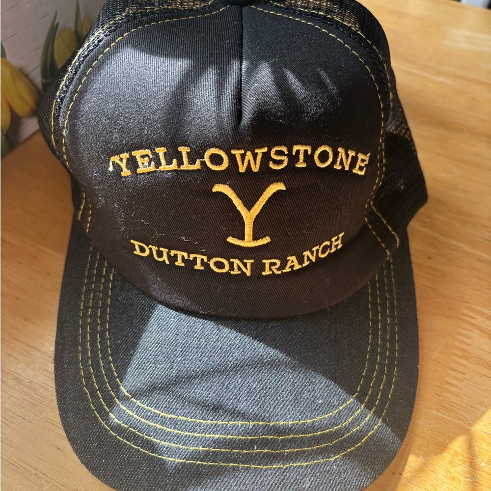 Yellowstone Dutton Ranch Black & Yellow Trucker Hat